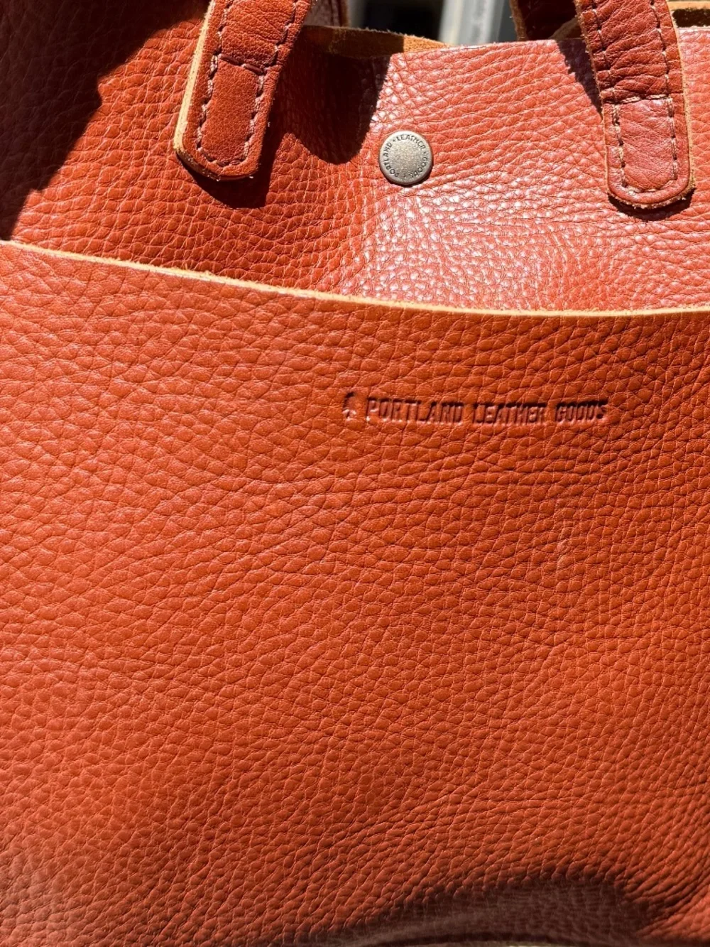Portland Leather Goods Maple or Sedona Mini Classic Snap Crossbody Tote VGUC - Picture 12 of 12